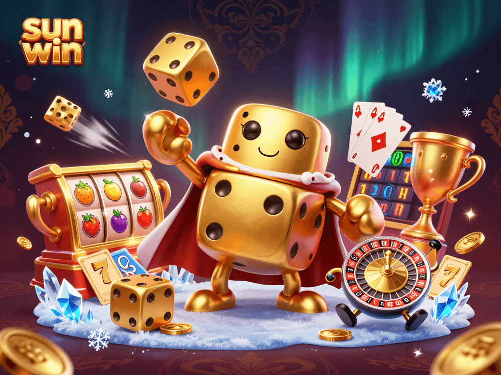 Win big with vibrant 'sun win' casino action presented in dazzling 3D illustration.