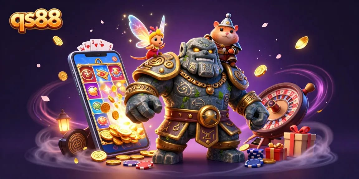 Experience the excitement of qs88 casino with enchanting characters and vibrant gaming elements.
