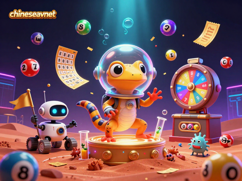 Experience thrilling fun at chineseavnet's casino with vibrant lottery balls and cheerful characters.