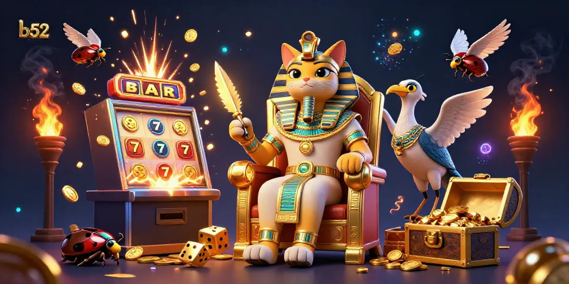 Experience the vibrant world of b52club with a thrilling jackpot scene featuring characters and gaming elements.