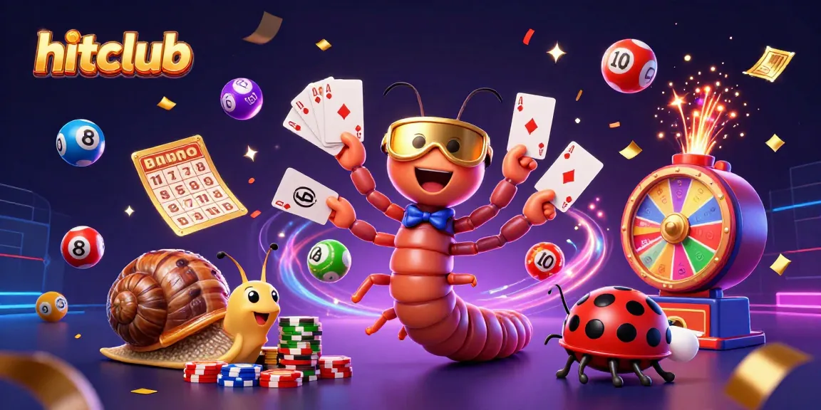 Hitclub features an exciting, colorful 3D casino scene with a cartoon dealer and high-roller.