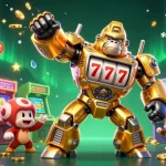 Experience the excitement of go88 with a golden mech gorilla and vibrant gaming elements.