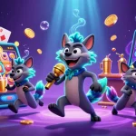 Crazyvegas showcases hyena characters at a vibrant casino, mixing drinks, telling jokes, and checking IDs.
