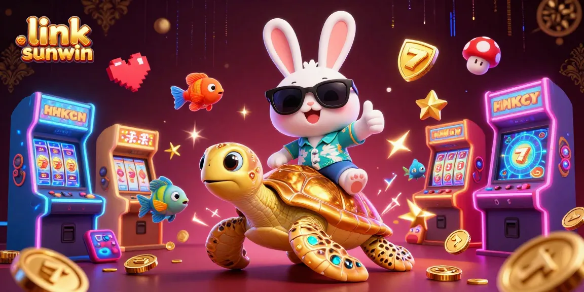 Experience thrilling entertainment at link sunwin with colorful casino elements and a dynamic 3D scene.